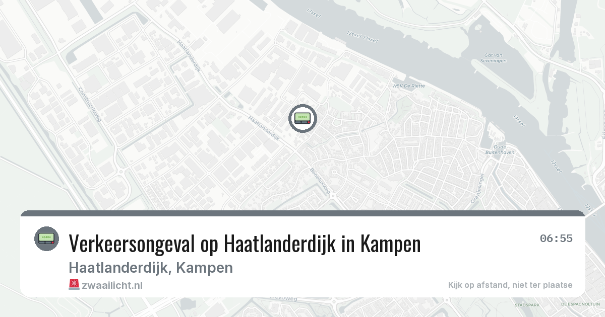 Verkeersongeval op Haatlanderdijk in Kampen — 10 aug 2026