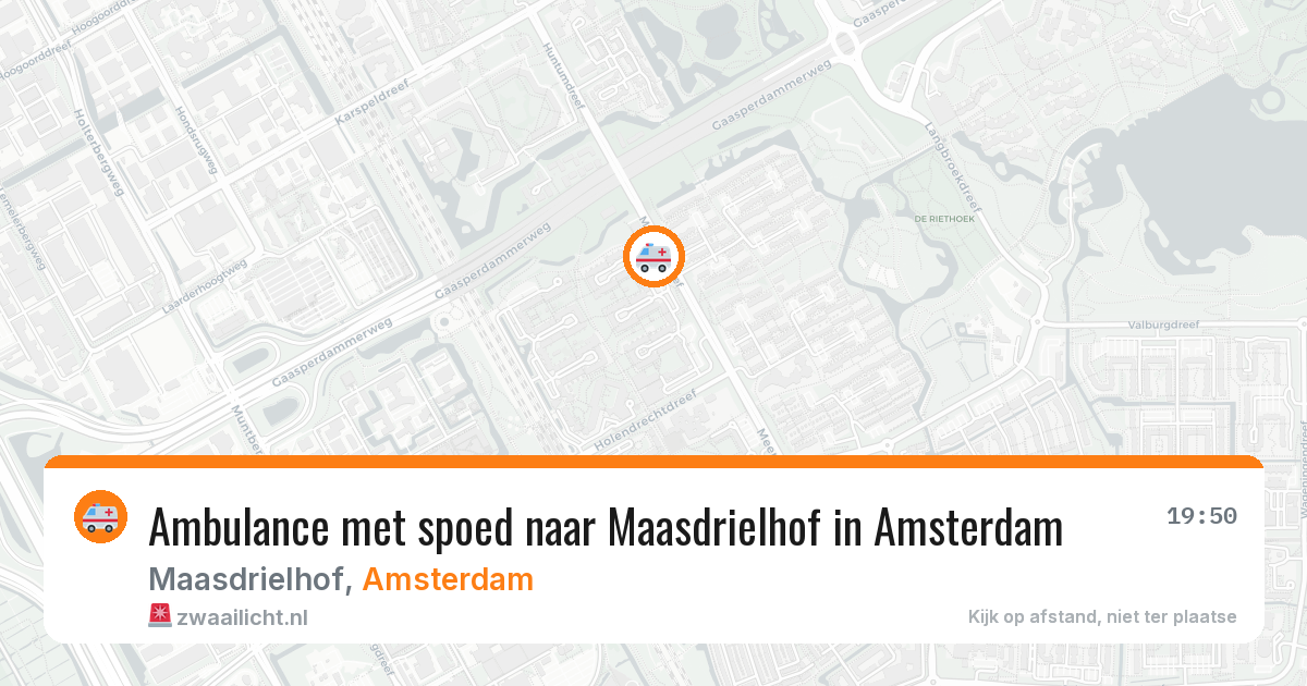 Ambulance met spoed naar Maasdrielhof in Amsterdam — 26 mei 2026