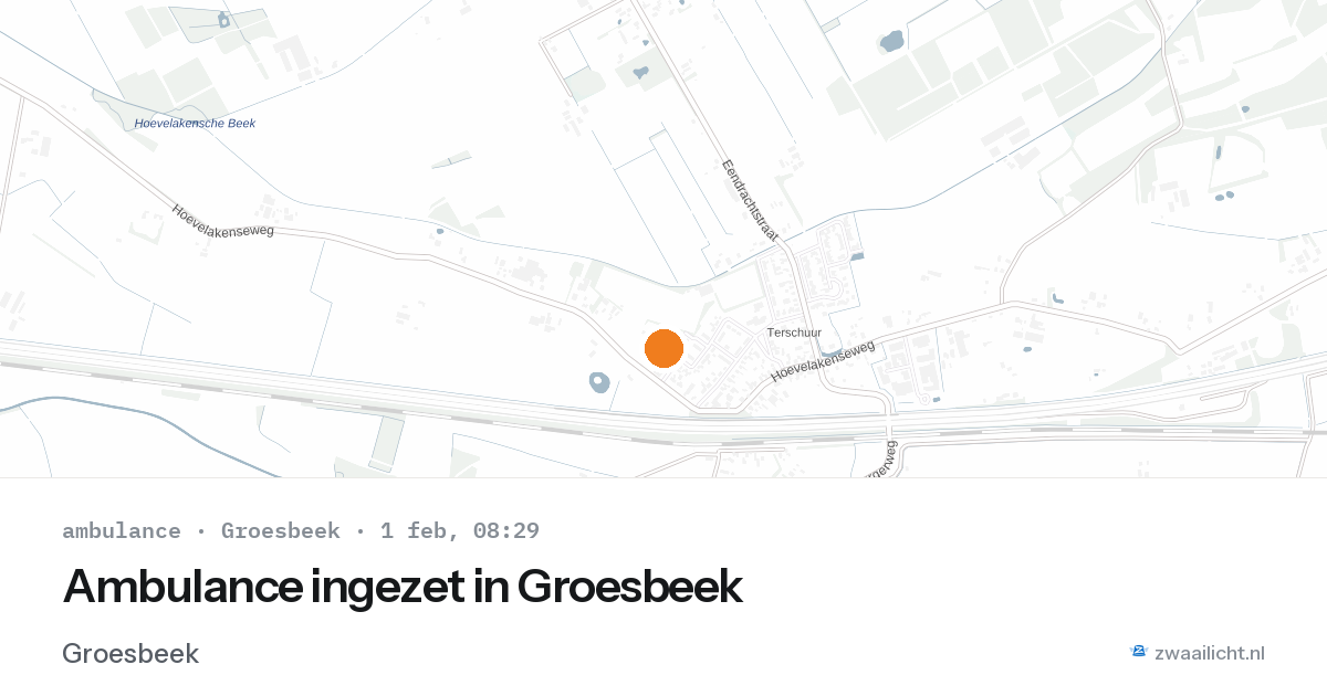 Ambulance ingezet in Groesbeek — 1 feb 2026