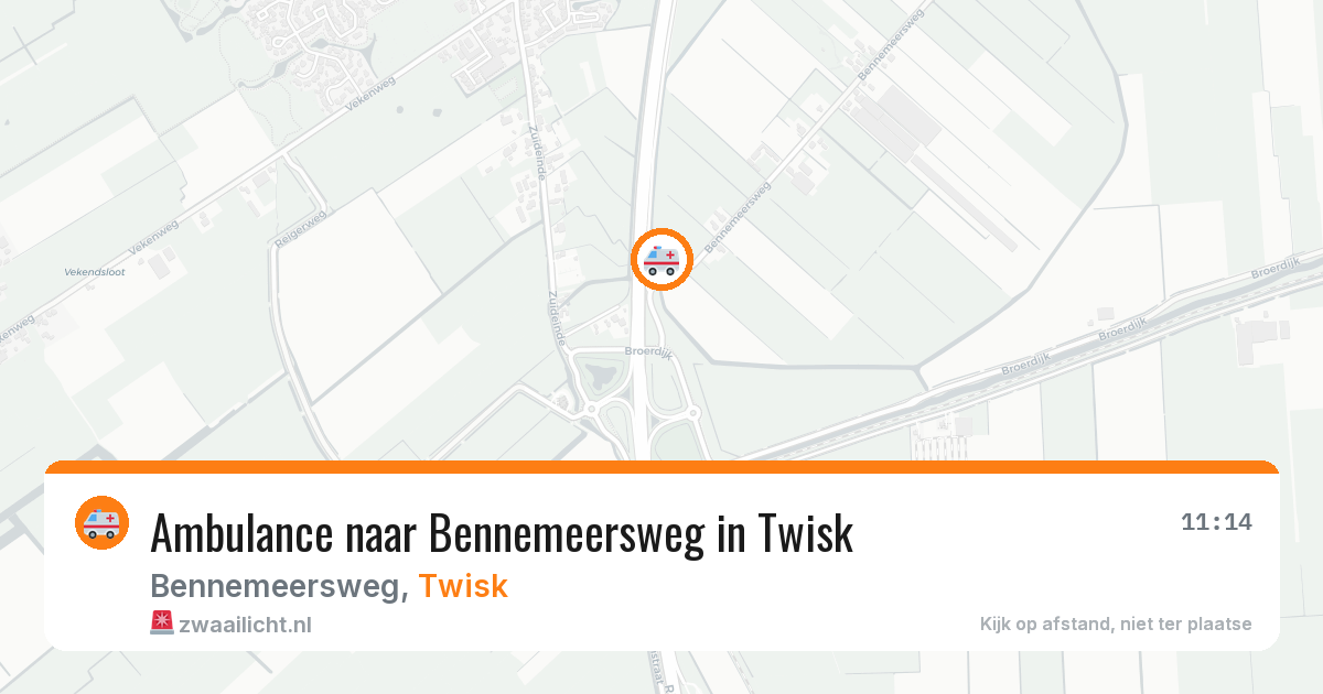 Ambulance naar Bennemeersweg in Twisk — 10 mei 2026