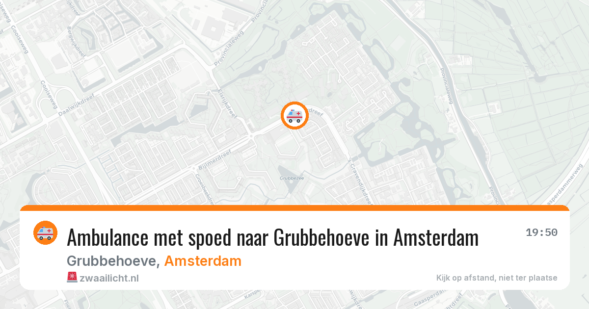 Ambulance met spoed naar Grubbehoeve in Amsterdam — 4 mei 2026