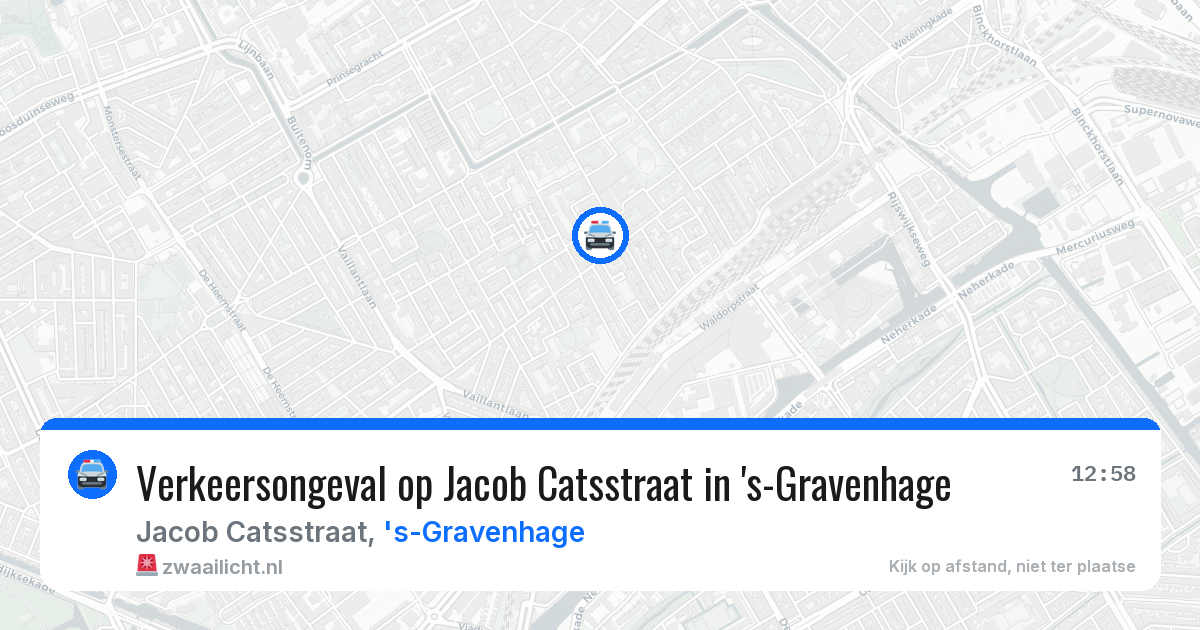 Verkeersongeval op Jacob Catsstraat in 's-Gravenhage — 20 mei 2026