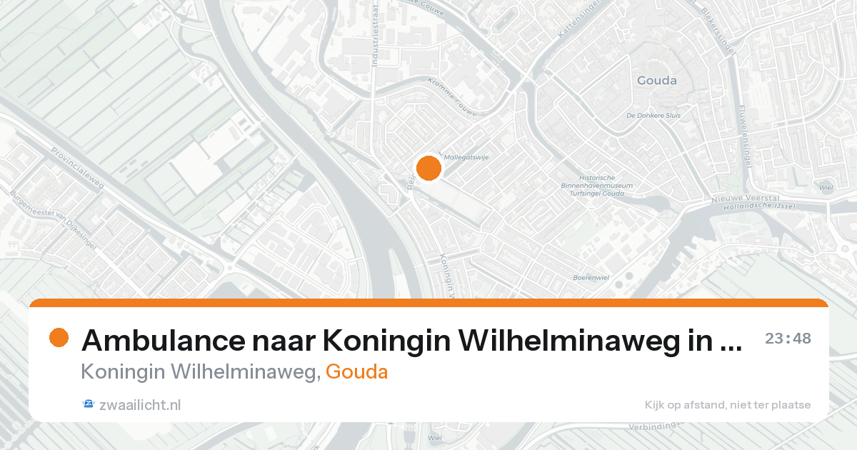 Ambulance naar Koningin Wilhelminaweg in Gouda — 19 aug 2026