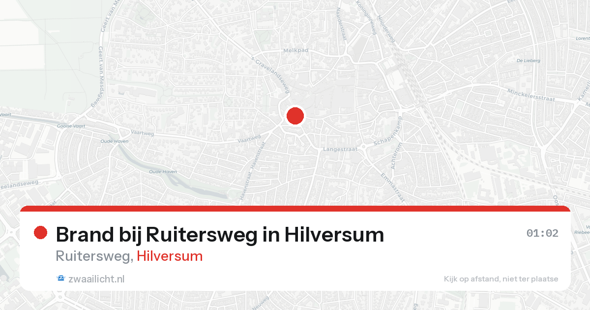 Brand bij Ruitersweg in Hilversum — 18 aug 2026