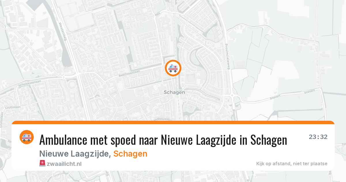 Ambulance met spoed naar Nieuwe Laagzijde in Schagen — 21 jun 2026