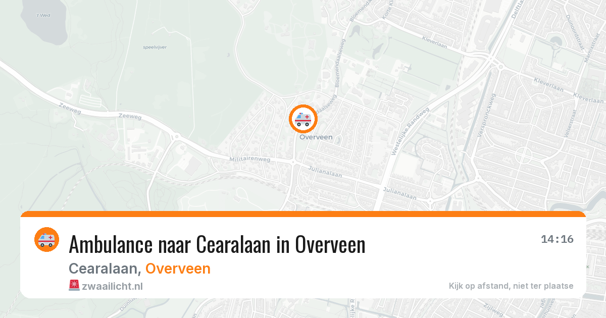 Ambulance naar Cearalaan in Overveen — 13 mei 2026