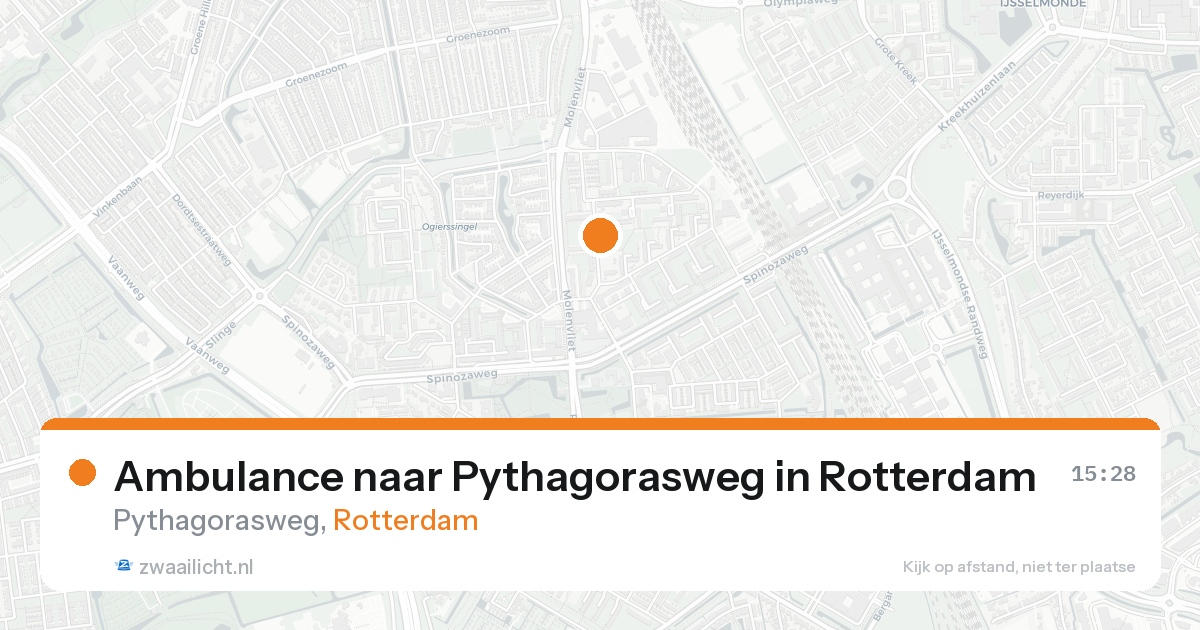 Ambulance naar Pythagorasweg in Rotterdam — 19 aug 2026