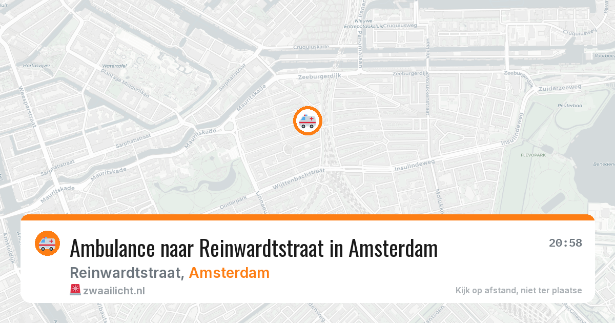 Ambulance naar Reinwardtstraat in Amsterdam — 8 jun 2026
