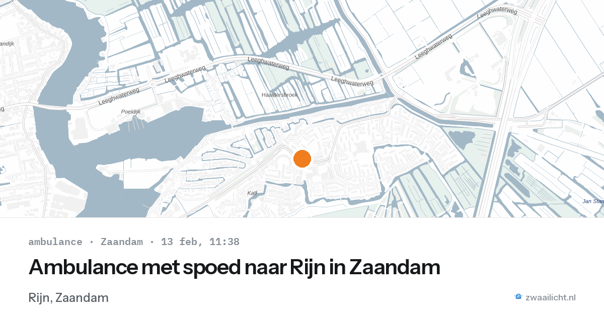 Ambulance met spoed naar Rijn in Zaandam — 13 feb 2026