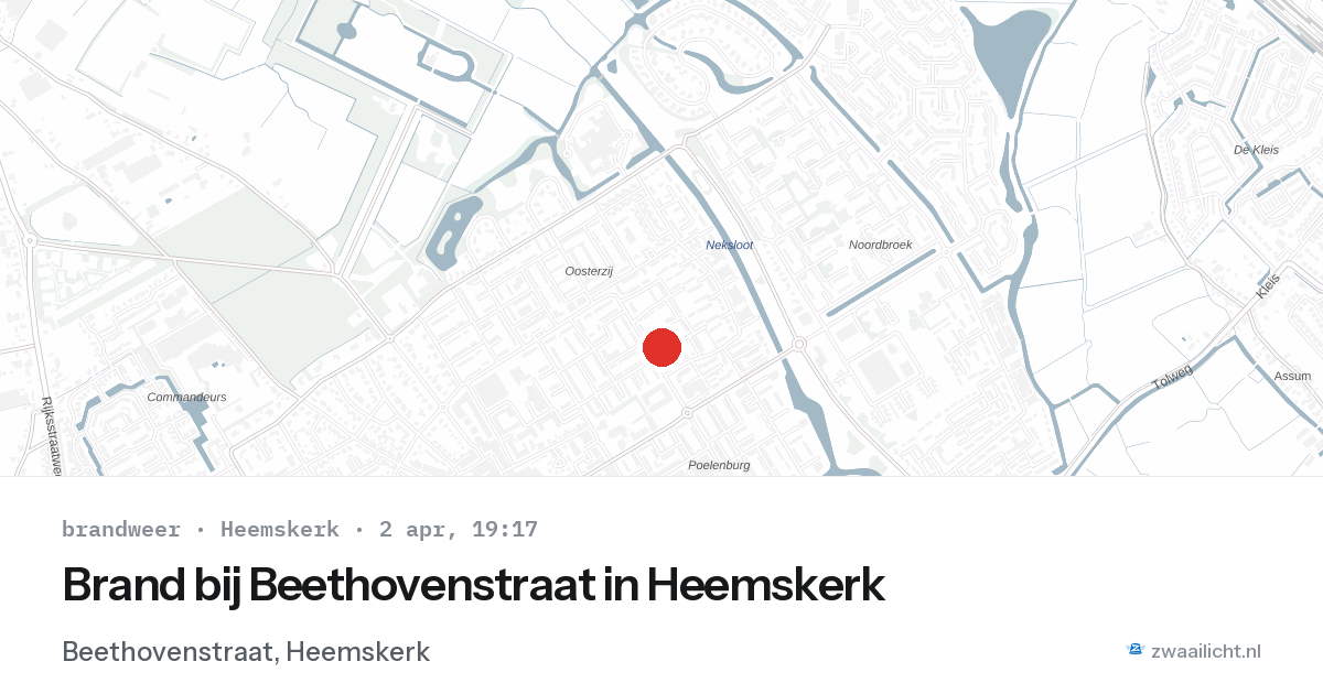 Brand bij Beethovenstraat in Heemskerk — 2 apr 2026