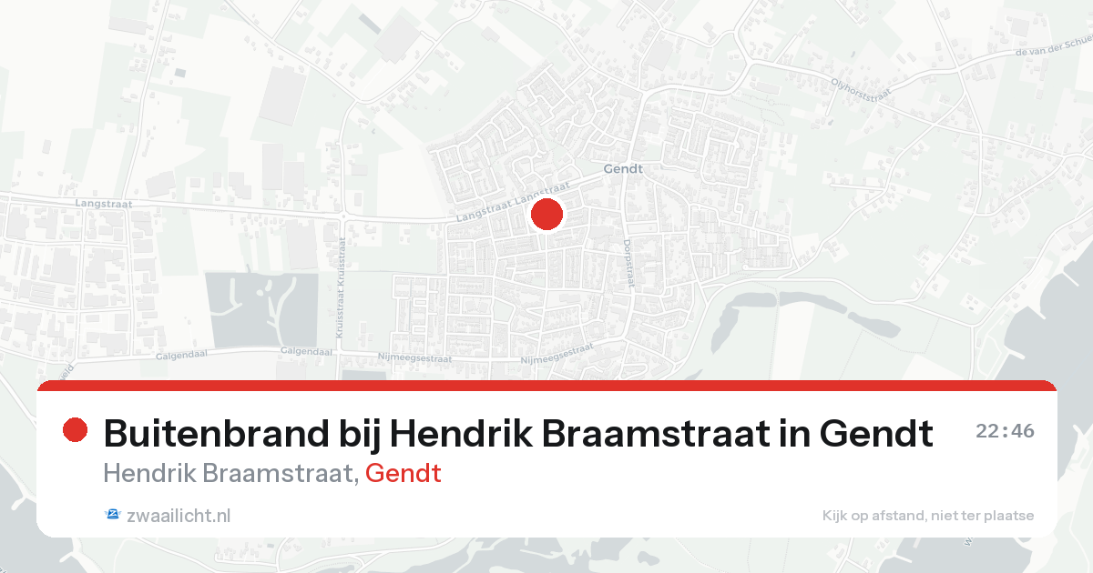 Buitenbrand bij Hendrik Braamstraat in Gendt — 16 aug 2026
