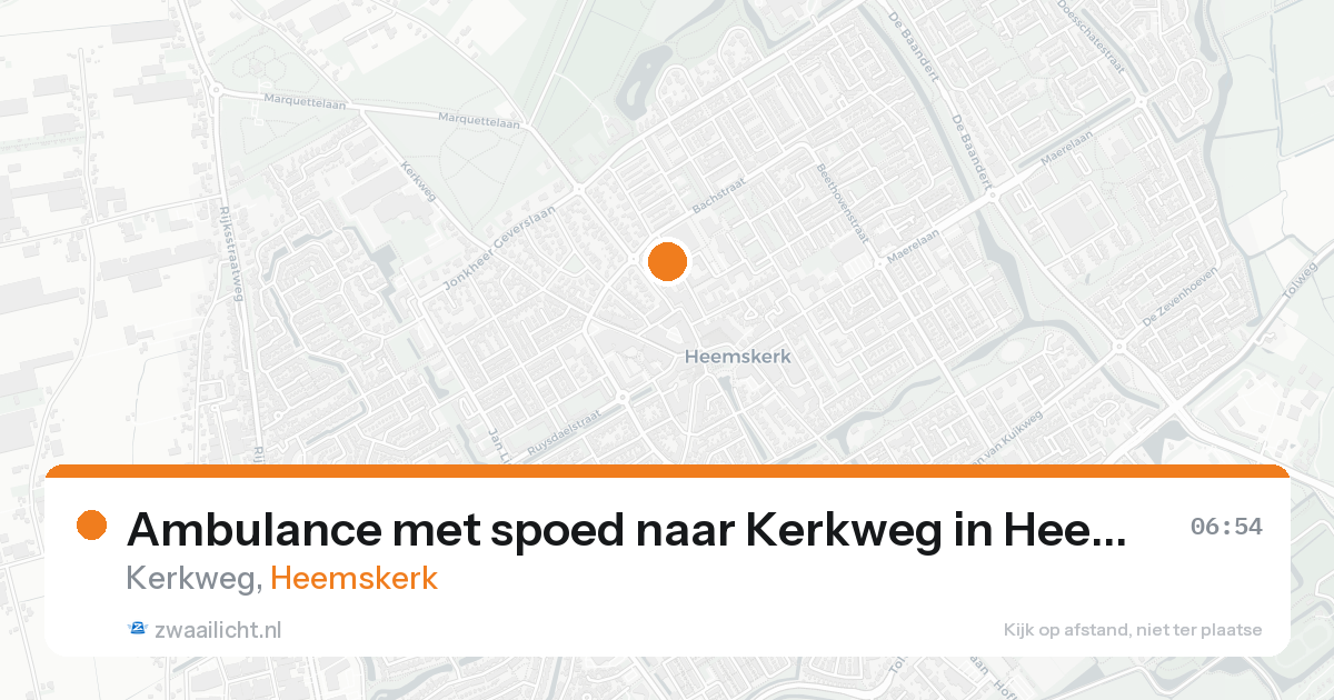 Ambulance met spoed naar Kerkweg in Heemskerk — 8 feb 2026