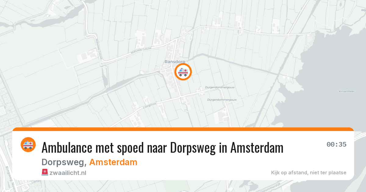 Ambulance met spoed naar Dorpsweg in Amsterdam — 7 jul 2026
