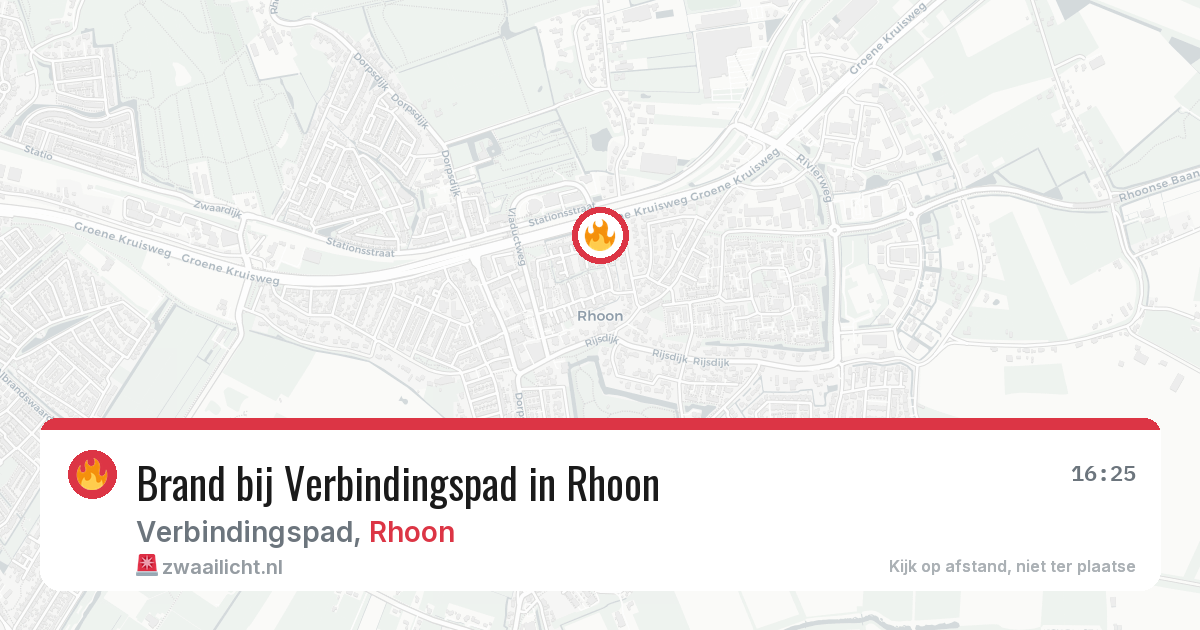 Brand bij Verbindingspad in Rhoon — 8 aug 2026