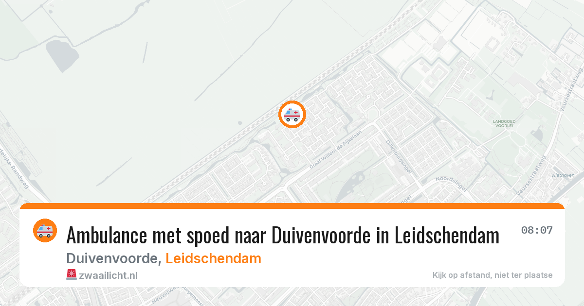 Ambulance met spoed naar Duivenvoorde in Leidschendam — 10 aug 2026
