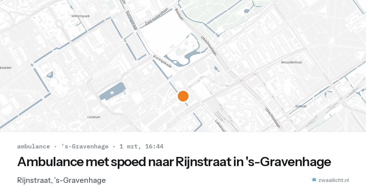 Ambulance met spoed naar Rijnstraat in 's-Gravenhage — 5 feb 2026