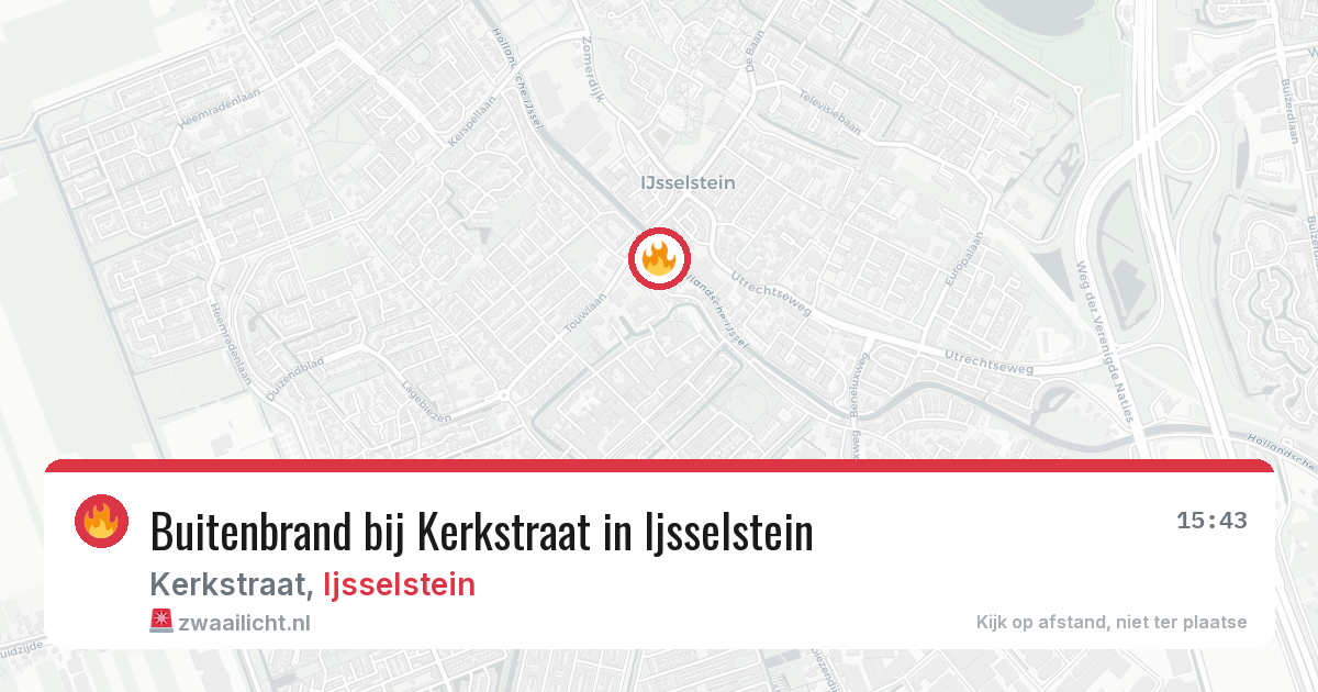 Buitenbrand bij Kerkstraat in Ijsselstein — 29 jul 2026