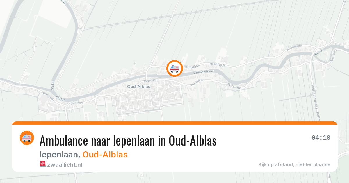 Ambulance naar Iepenlaan in Oud-Alblas — 13 mei 2026