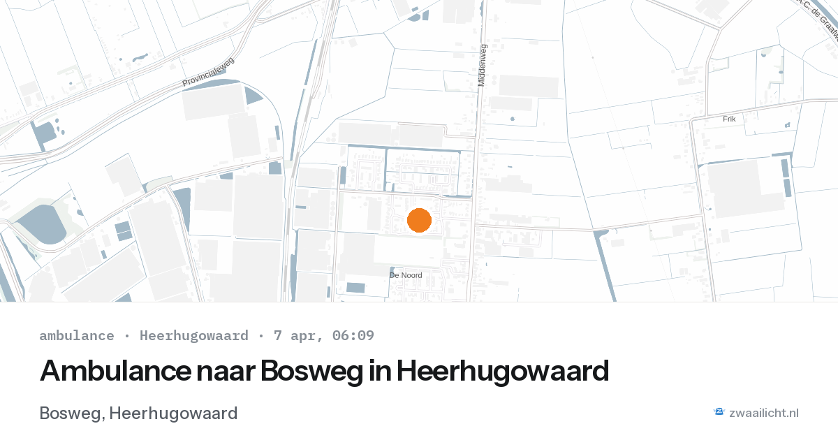 Ambulance naar Bosweg in Heerhugowaard — 7 apr 2026