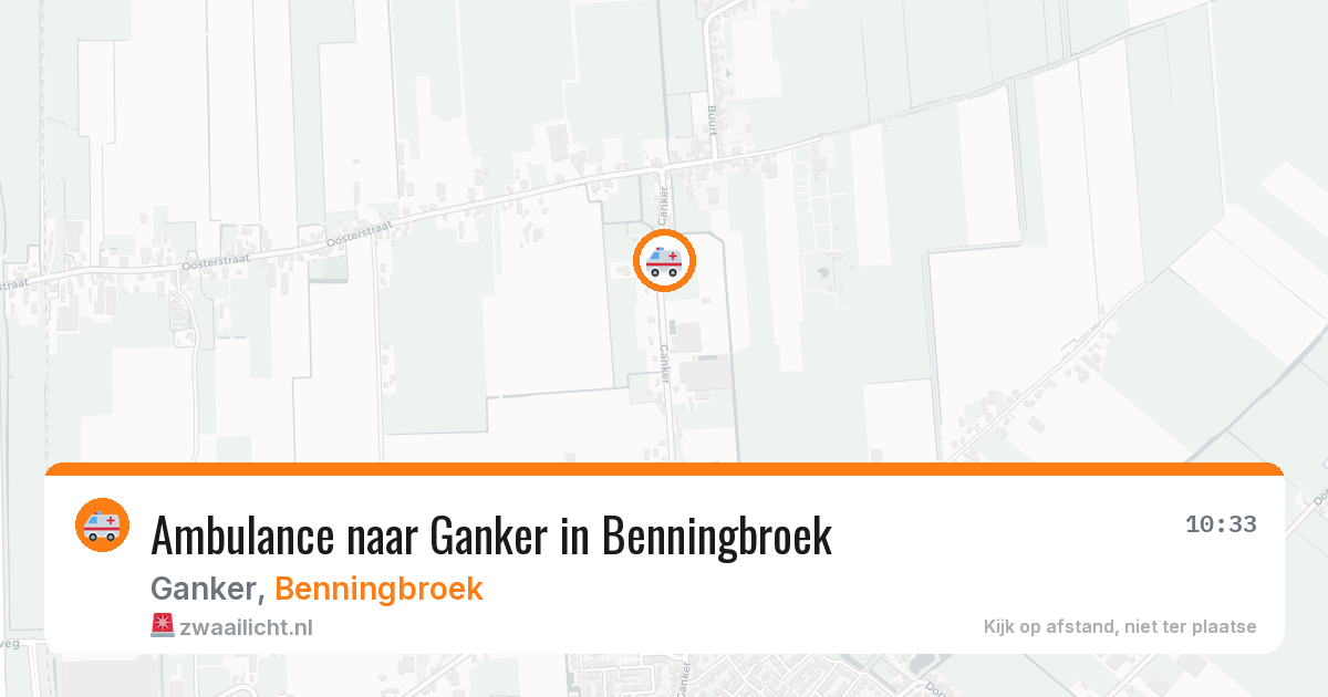 Ambulance naar Ganker in Benningbroek — 8 mei 2026