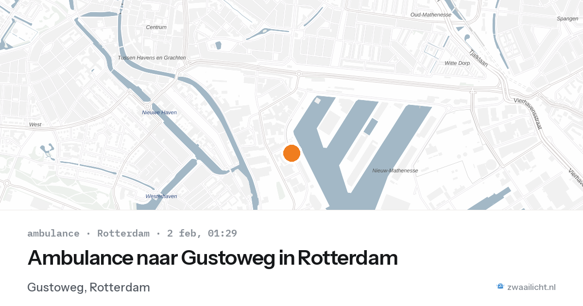 Ambulance naar Gustoweg in Rotterdam — 2 feb 2026