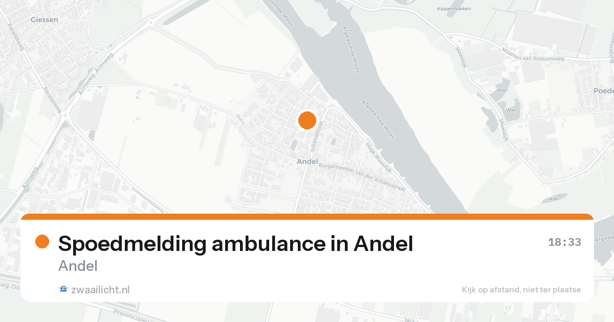 Spoedmelding ambulance in Andel — 6 aug 2026