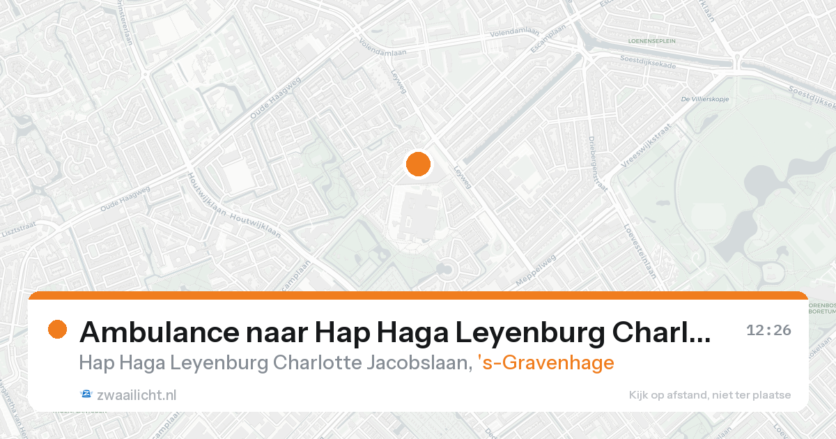 Ambulance naar Hap Haga Leyenburg Charlotte Jacobslaan in 's-Gravenhage — 7 feb 2026