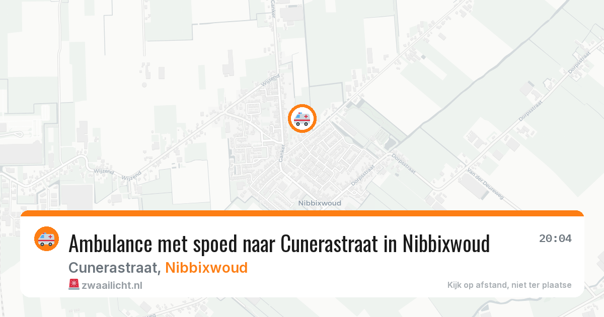 Ambulance met spoed naar Cunerastraat in Nibbixwoud — 9 jun 2026