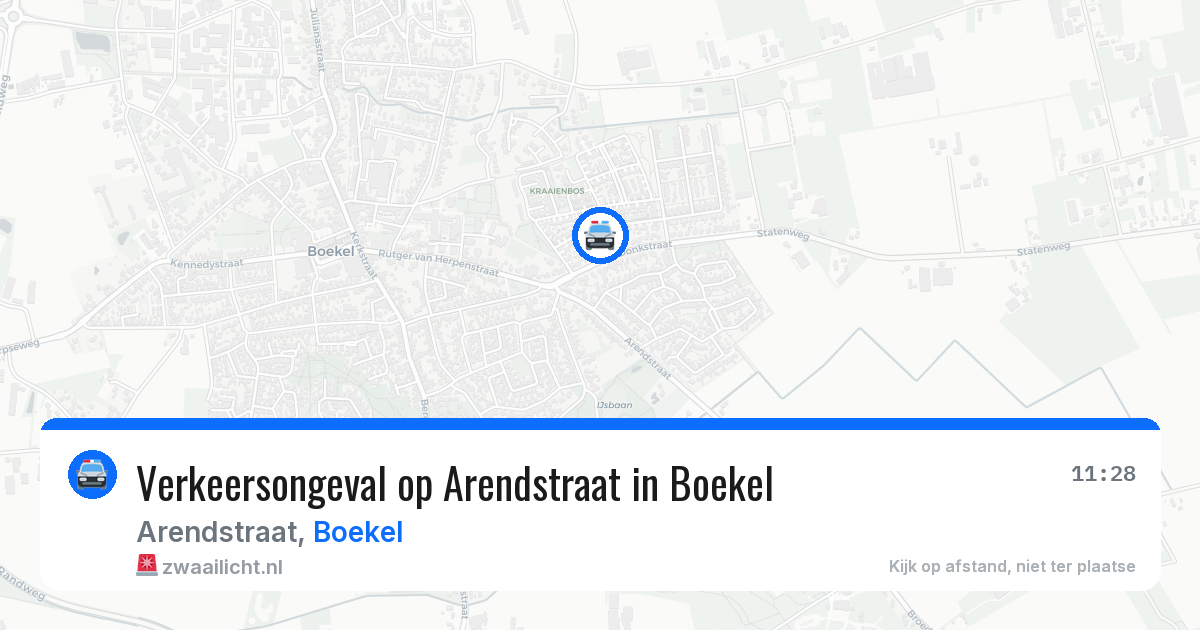 Verkeersongeval op Arendstraat in Boekel — 4 jun 2026