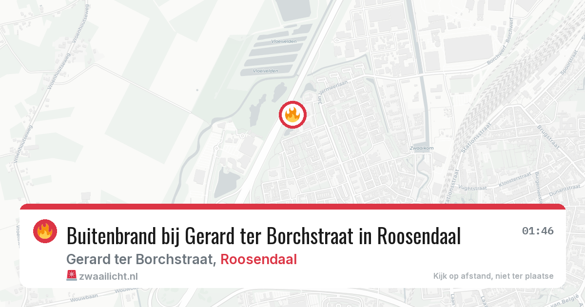 Buitenbrand bij Gerard ter Borchstraat in Roosendaal — 20 jul 2026