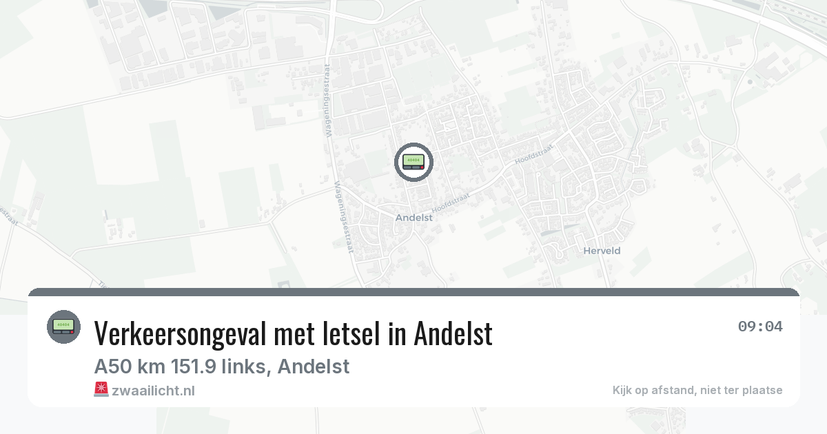 Verkeersongeval met letsel in Andelst — 2 mrt 2026