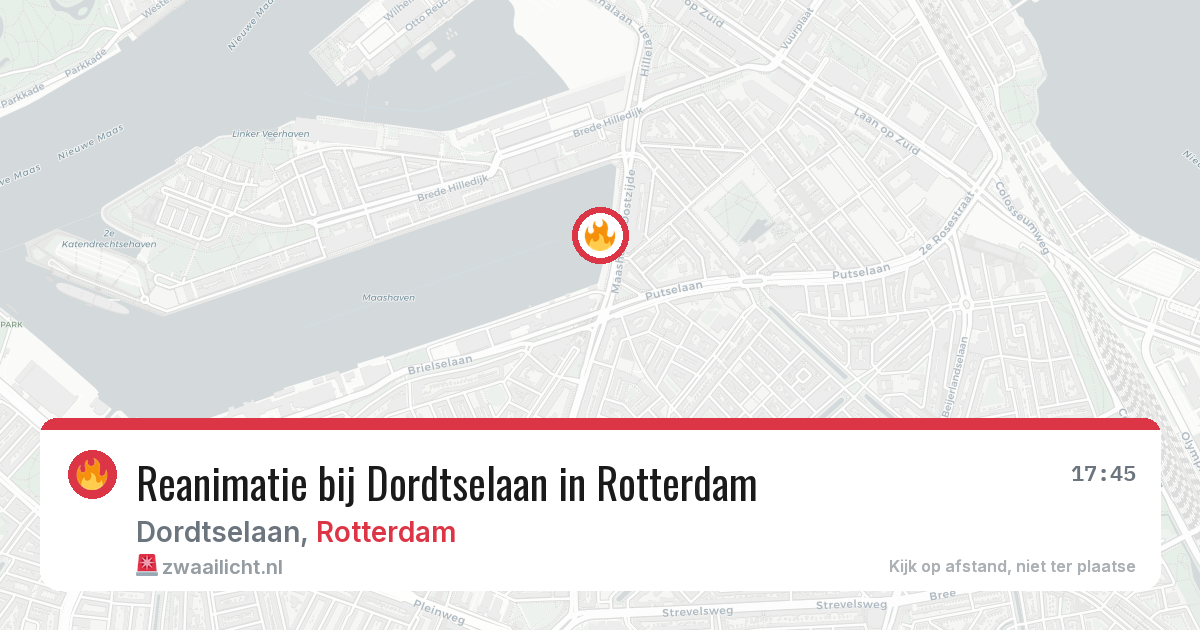 Reanimatie bij Dordtselaan in Rotterdam — 13 mrt 2026
