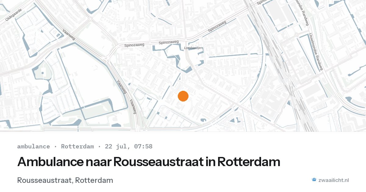 Ambulance naar Rousseaustraat in Rotterdam — 22 jul 2026