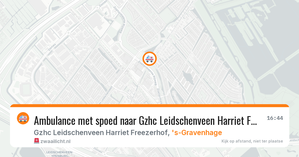 Ambulance met spoed naar Gzhc Leidschenveen Harriet Freezerhof in 's-Gravenhage — 9 apr 2026
