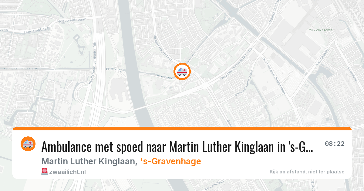 Ambulance met spoed naar Martin Luther Kinglaan in 's-Gravenhage — 26 mrt 2026