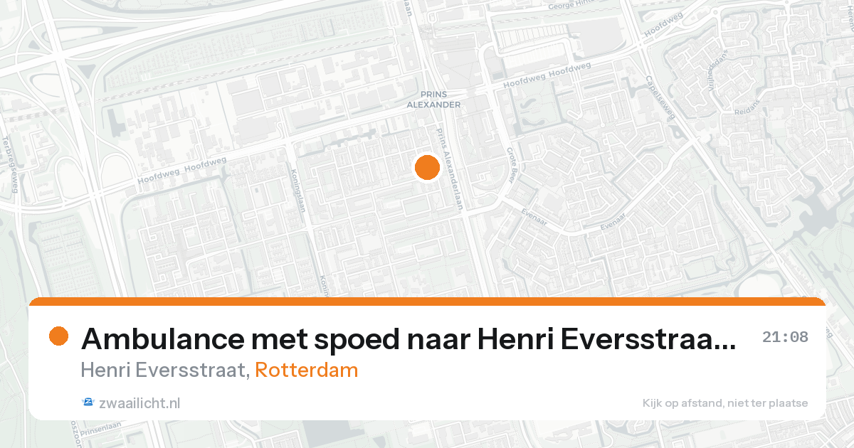 Ambulance met spoed naar Henri Eversstraat in Rotterdam — 25 aug 2026