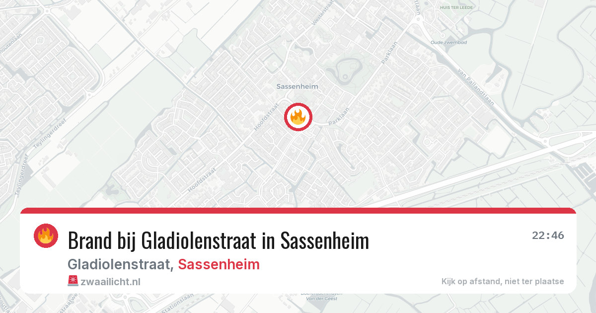 Brand bij Gladiolenstraat in Sassenheim — 4 mei 2026