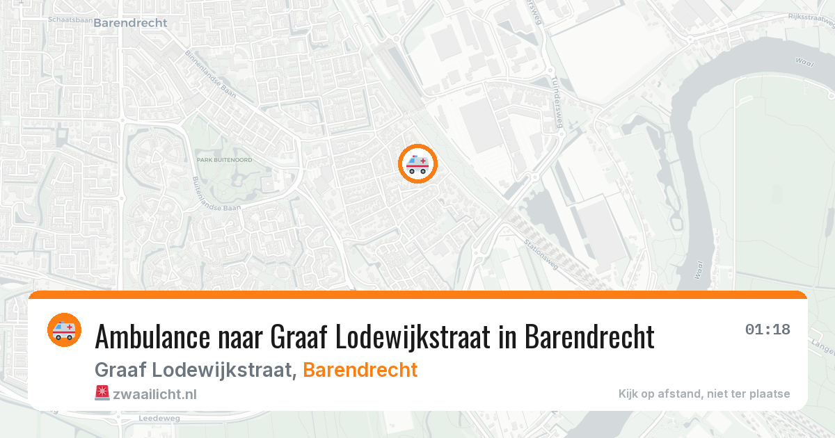 Ambulance naar Graaf Lodewijkstraat in Barendrecht — 30 jul 2026