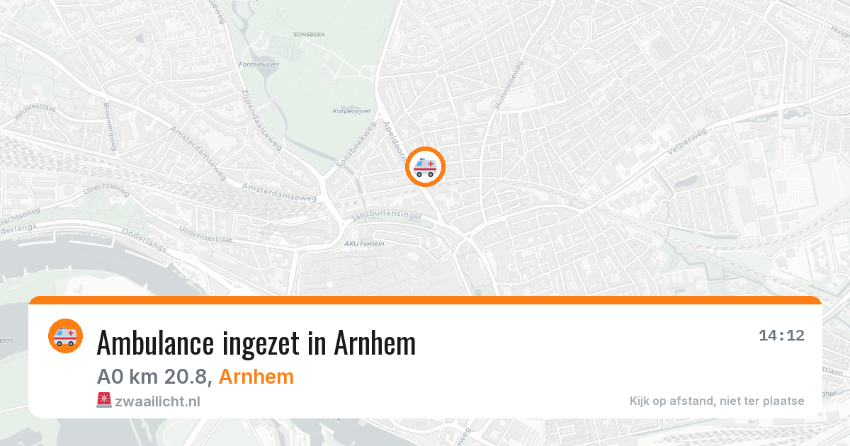Ambulance ingezet in Arnhem — 25 mei 2026