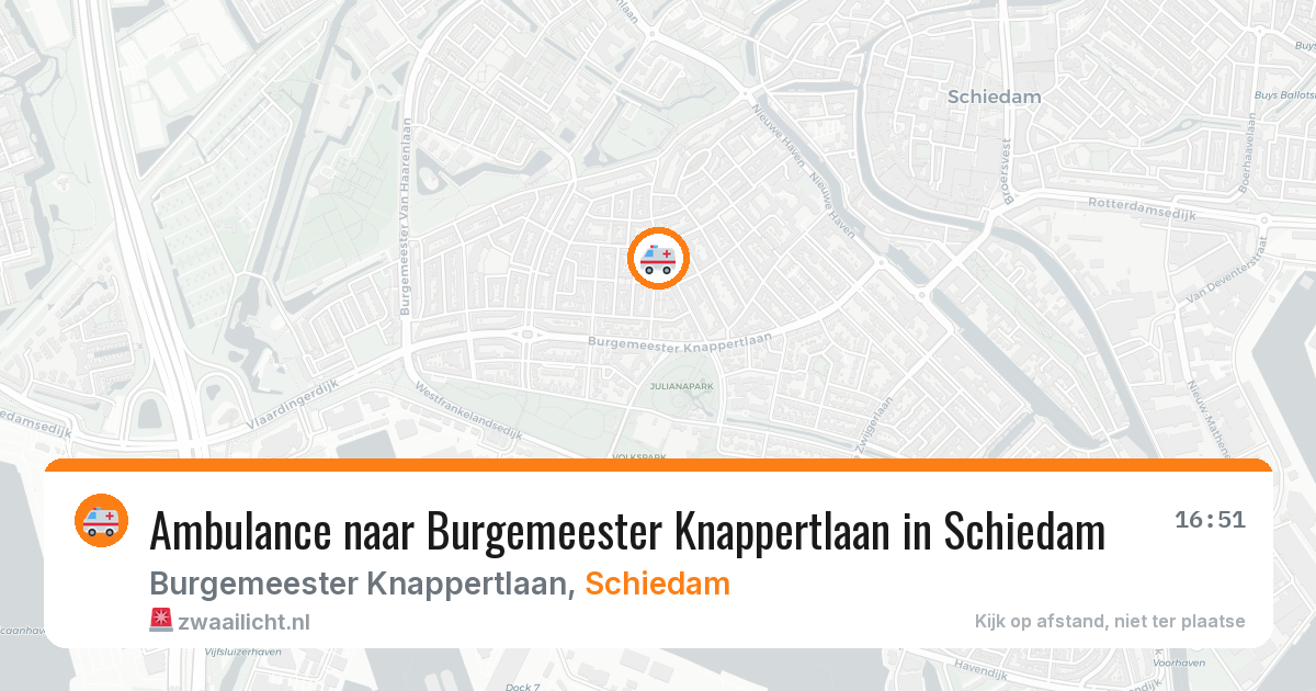 Ambulance naar Burgemeester Knappertlaan in Schiedam — 1 apr 2026