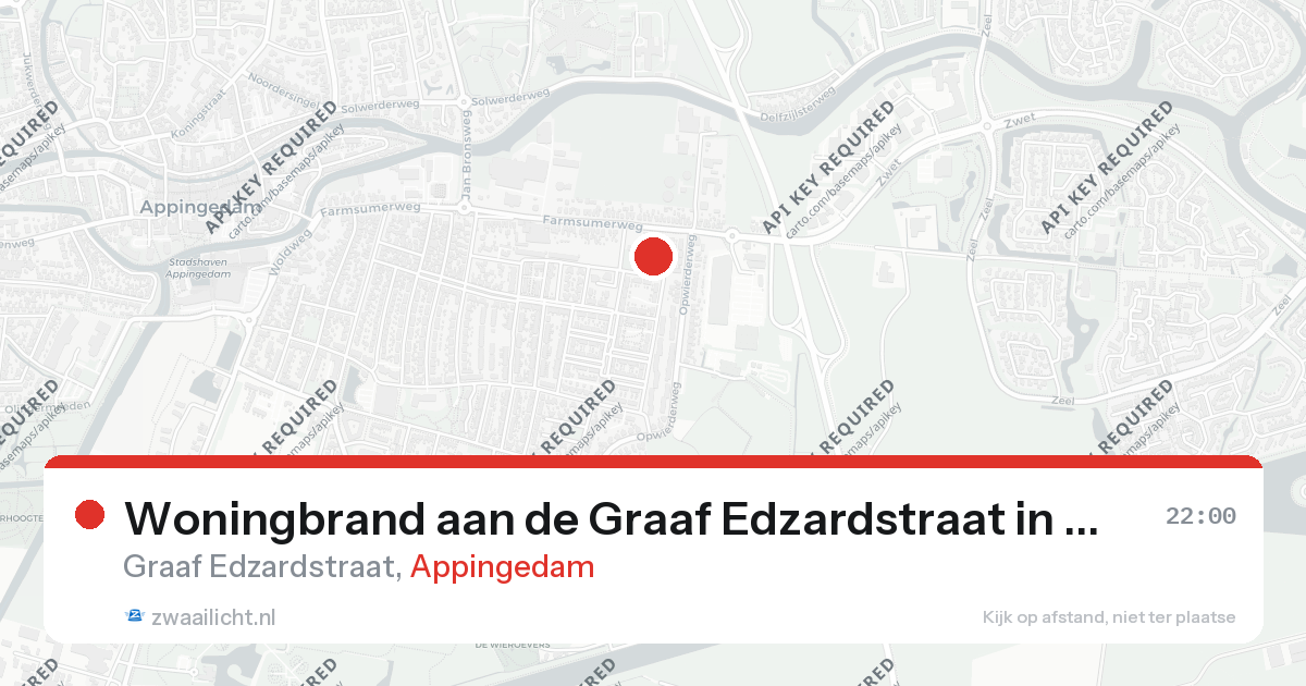Woningbrand aan de Graaf Edzardstraat in Appingedam — 25 aug 2026