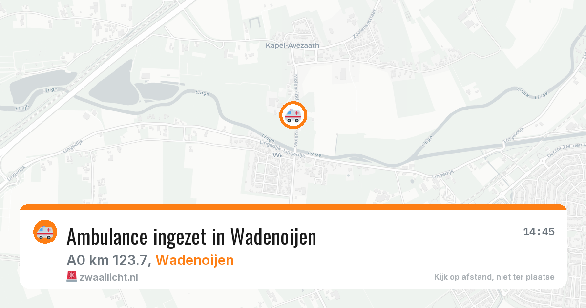 Ambulance ingezet in Wadenoijen — 29 mei 2026