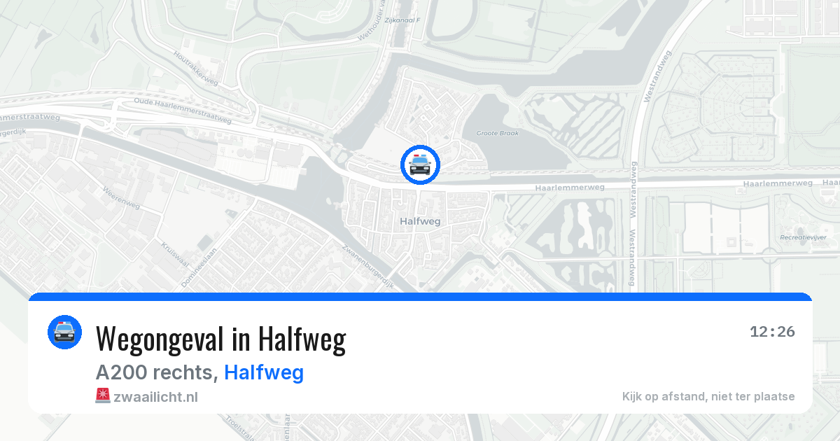Wegongeval in Halfweg — 21 mrt 2026
