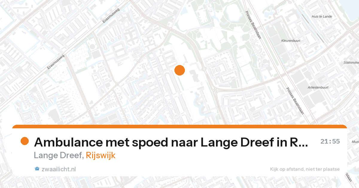 Ambulance met spoed naar Lange Dreef in Rijswijk — 27 aug 2026