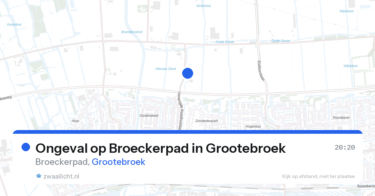 Ongeval op Broeckerpad in Grootebroek — 25 aug 2026