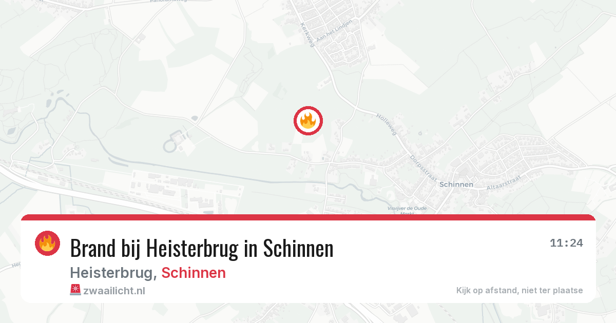 Brand bij Heisterbrug in Schinnen — 20 jul 2026