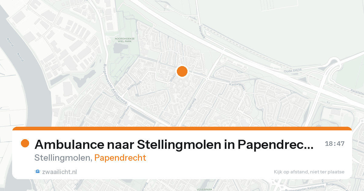 Ambulance naar Stellingmolen in Papendrecht — 25 aug 2026
