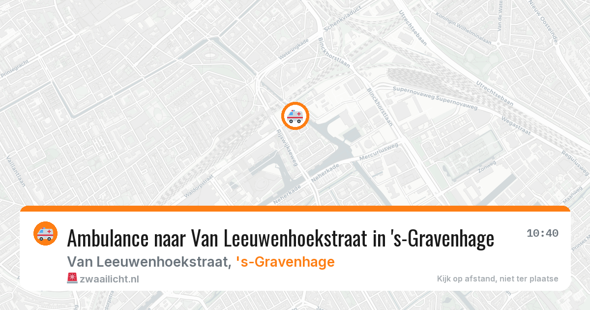 Ambulance naar Van Leeuwenhoekstraat in 's-Gravenhage — 10 jun 2026
