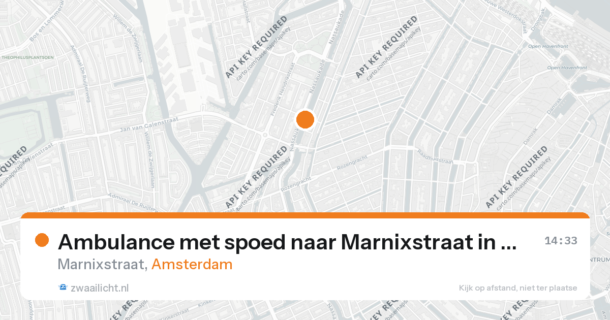 Ambulance met spoed naar Marnixstraat in Amsterdam — 26 aug 2026