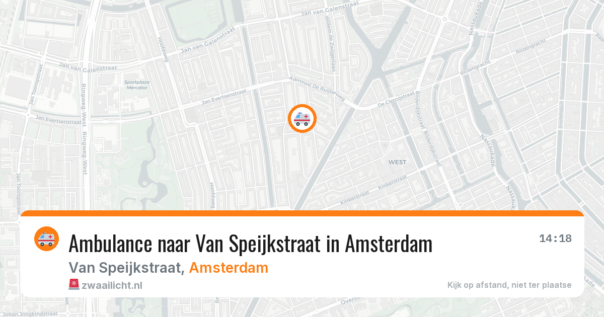 Ambulance naar Van Speijkstraat in Amsterdam — 2 jun 2026